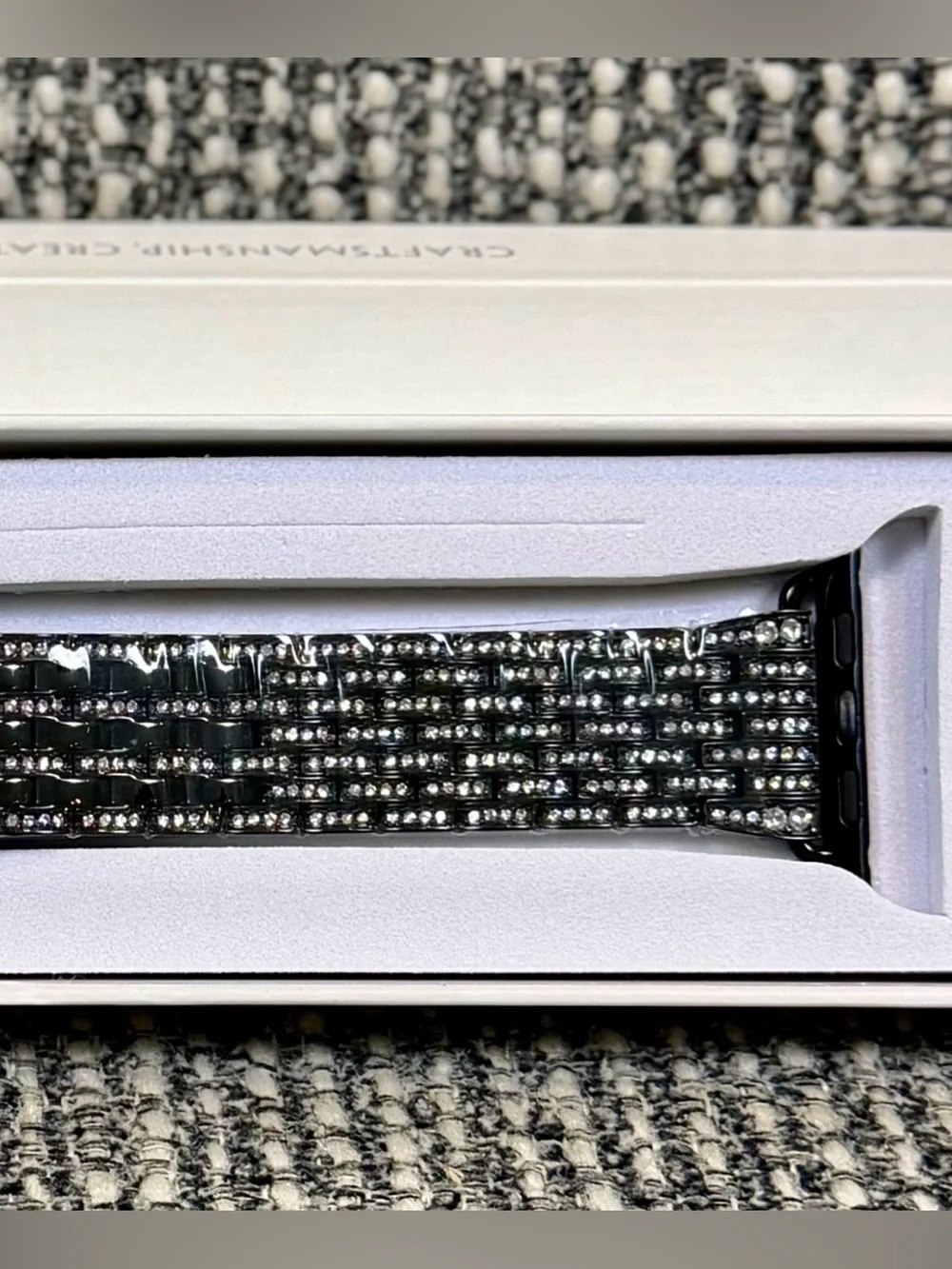 38mm Apple Watch Black Bling Rhinestone Crystal Bracelet Dressy Strap